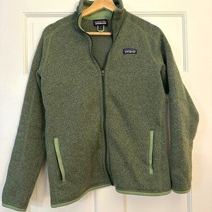 Patagonia Full Zip Green Fleece Better Sweater SIZE M